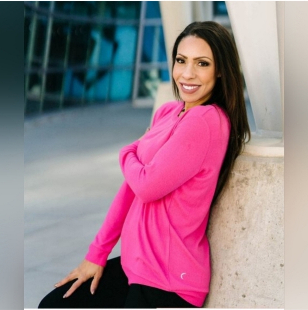 Zyia Active Fuchsia Boyfriend Sweater